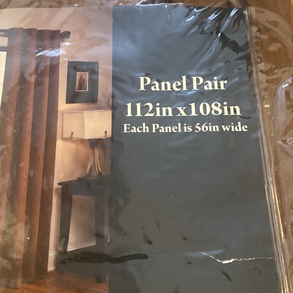 Tacoma NWT with Grommets Panel Pair Chocolate Curtains - Picture 2 of 7